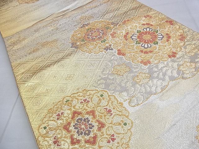 平和屋着物■六通柄袋帯　宝相華　金銀糸　逸品　BAAG2740du