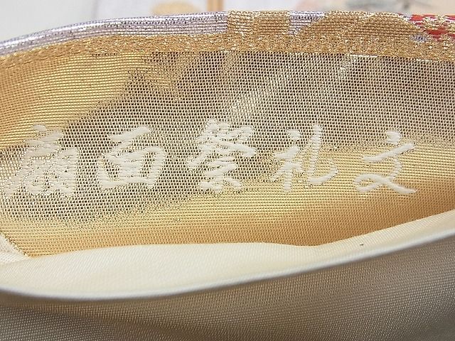 平和屋着物■六通柄袋帯 唐織 扇面祭礼文 金銀糸 逸品 BAAG2743du