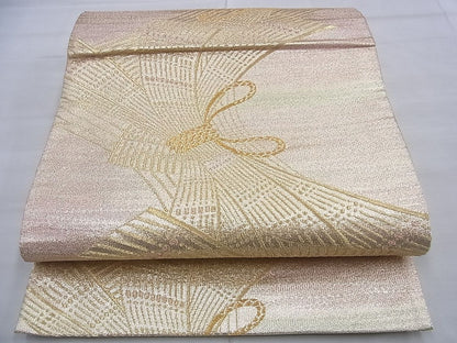 平和屋着物◎六通柄袋帯 束ね熨斗文様 金糸 逸品 BAAE7511du