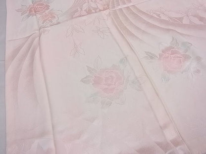 平和屋着物■上質な長襦袢　無双仕立て　花蝶地紋　暈し染め　逸品　DAAE4737jm