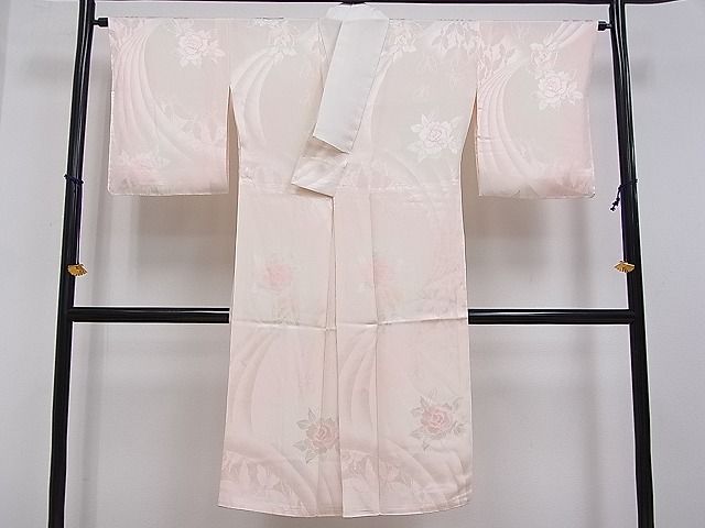 平和屋着物■上質な長襦袢　無双仕立て　花蝶地紋　暈し染め　逸品　DAAE4737jm