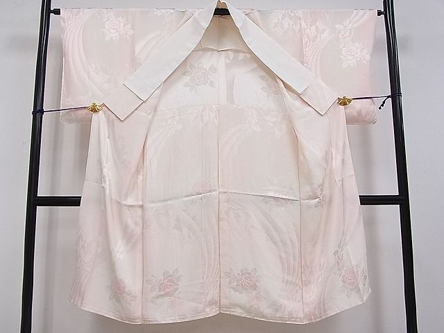 平和屋着物■上質な長襦袢　無双仕立て　花蝶地紋　暈し染め　逸品　DAAE4737jm