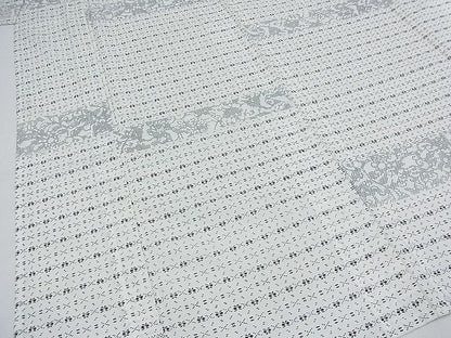 平和屋着物■夏物 小紋 横段花文 洗える着物 AAAH7458Ack