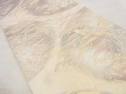 平和屋着物◎六通柄袋帯 京洛錦 花鳥文 二重引箔 逸品 BAAG0849qt
