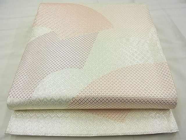 平和屋着物◎佐賀錦 六通柄袋帯 地紙吉祥文 銀糸 逸品 BAAG0954qt