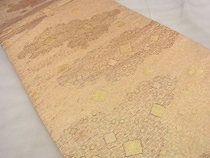 平和屋着物◎六通柄袋帯 箔散らし文様 金糸 逸品 BAAG0869qt