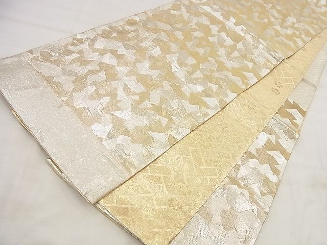 平和屋着物◎佐賀錦 六通柄袋帯 箔散らし文様 金銀糸 逸品 BAAG0891