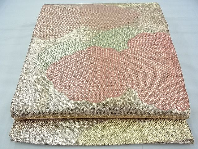 平和屋着物◎佐賀錦 六通柄袋帯 雲取り吉祥文 金糸 逸品 BAAG0988qt
