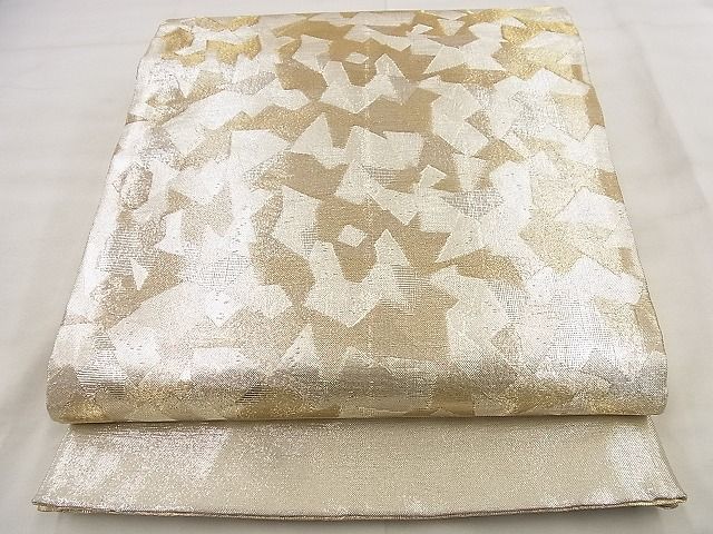 平和屋着物◎佐賀錦 六通柄袋帯 箔散らし文様 金銀糸 逸品 BAAG0891
