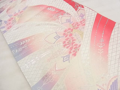 平和屋着物◎六通柄袋帯 唐織 孔雀花文 金銀糸 逸品 BAAG0893qt