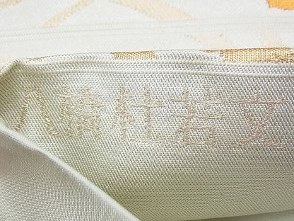 平和屋着物◎六通柄袋帯 八橋杜若文 金糸 逸品 BAAG0995qt