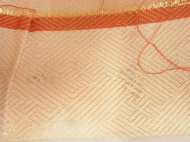 平和屋着物◎佐賀錦 西陣 六通柄袋帯 花亀甲文 金糸 逸品 BAAG0900qt