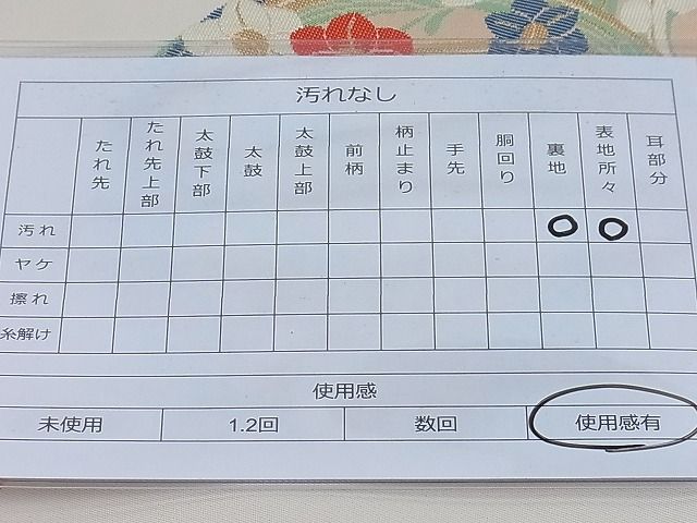 平和屋着物◎六通柄 本袋帯 唐織 花の丸 金糸 逸品 BAAF7732ea