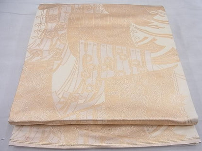 平和屋着物◎六通柄袋帯 几帳文様 金糸 逸品 BAAF7774ea