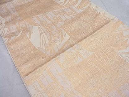 平和屋着物◎六通柄袋帯 几帳文様 金糸 逸品 BAAF7774ea