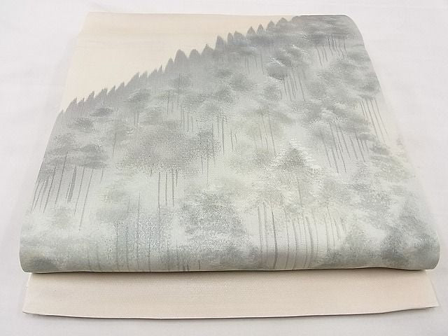 平和屋着物◎太鼓柄袋帯 手描き 樹林文 逸品 BAAG3233xa