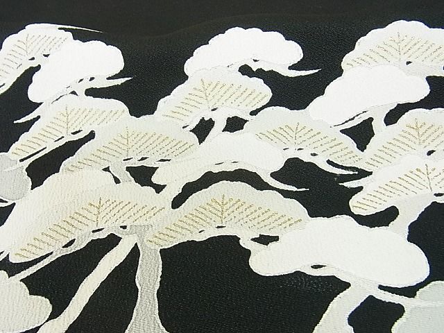 平和屋着物■豪華黒留袖 駒刺繍 松文 逸品 DAAF3246sf