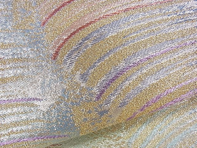 平和屋着物■六通柄袋帯 流水箔散らし 金銀糸 逸品 CAAE4986eg