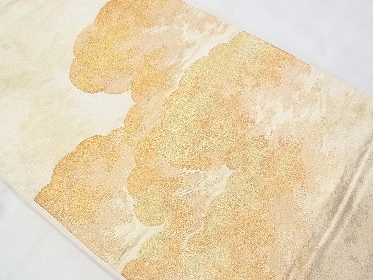 平和屋着物◎六通柄袋帯 錦彩つづれ 雲霞文様 金糸 逸品 BAAG5020ns