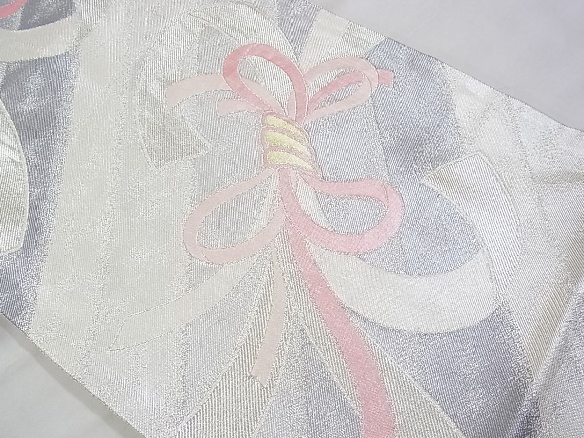平和屋着物◎佐賀錦 六通柄袋帯 束ね熨斗文様 金銀糸 逸品 BAAG5024ns