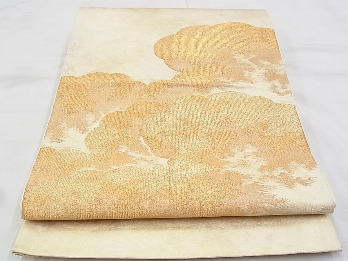 平和屋着物◎六通柄袋帯 錦彩つづれ 雲霞文様 金糸 逸品 BAAG5020ns