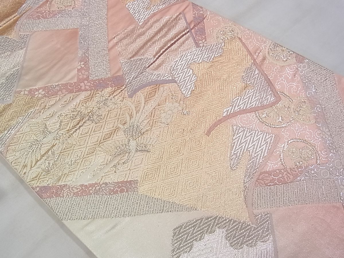 平和屋着物◎六通柄袋帯 唐織 鳳凰檜垣花文 金銀糸 逸品 BAAG5023ns