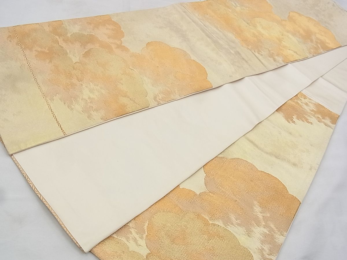 平和屋着物◎六通柄袋帯 錦彩つづれ 雲霞文様 金糸 逸品 BAAG5020ns