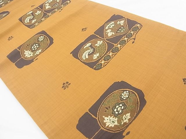 平和屋着物◎六通柄袋帯 花鳥文 逸品 BAAF7889ph
