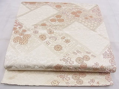 平和屋着物◎六通柄袋帯 唐織 京乃四季 九百織 金糸 逸品 BAAF5354th