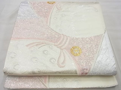平和屋着物◎六通柄袋帯 唐織 束ね熨斗正倉院文 金銀糸 逸品 BAAG4444th