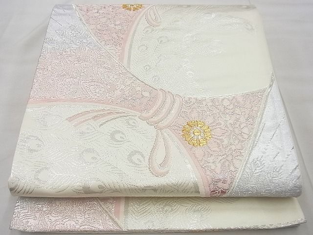 平和屋着物◎六通柄袋帯 唐織 束ね熨斗正倉院文 金銀糸 逸品 BAAG4444th