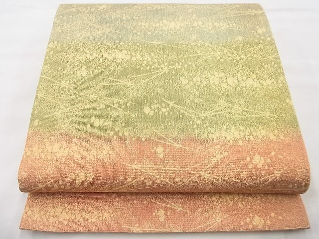 平和屋着物◎六通柄袋帯 小穂れ松葉箔散らし文様 逸品 BAAG4442th