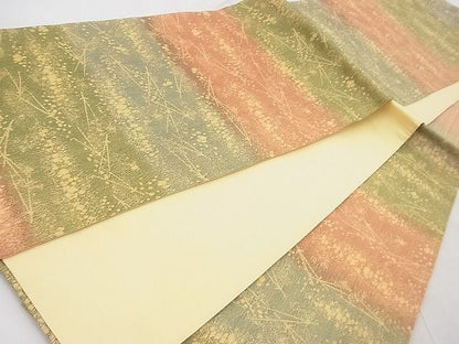平和屋着物◎六通柄袋帯 小穂れ松葉箔散らし文様 逸品 BAAG4442th