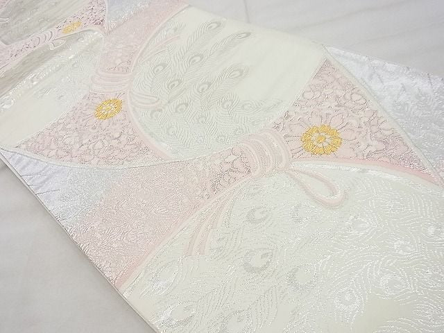 平和屋着物◎六通柄袋帯 唐織 束ね熨斗正倉院文 金銀糸 逸品 BAAG4444th