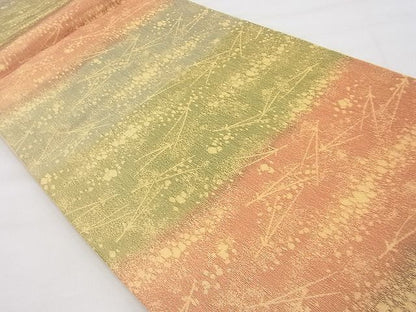 平和屋着物◎六通柄袋帯 小穂れ松葉箔散らし文様 逸品 BAAG4442th