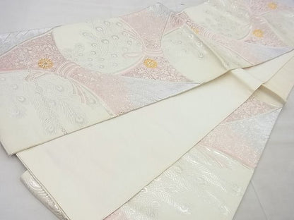 平和屋着物◎六通柄袋帯 唐織 束ね熨斗正倉院文 金銀糸 逸品 BAAG4444th