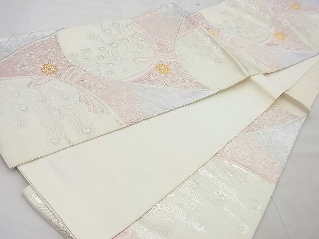 平和屋着物◎六通柄袋帯 唐織 束ね熨斗正倉院文 金銀糸 逸品 BAAG4444th