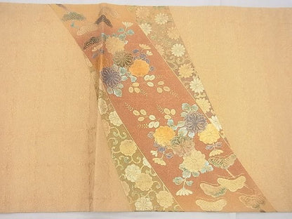 平和屋着物◎太鼓柄袋帯 切嵌吉祥花唐草文 金彩 逸品 BAAG4454th