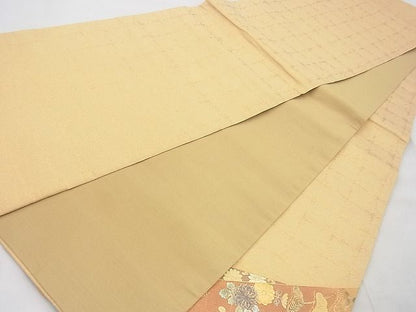 平和屋着物◎太鼓柄袋帯 切嵌吉祥花唐草文 金彩 逸品 BAAG4454th