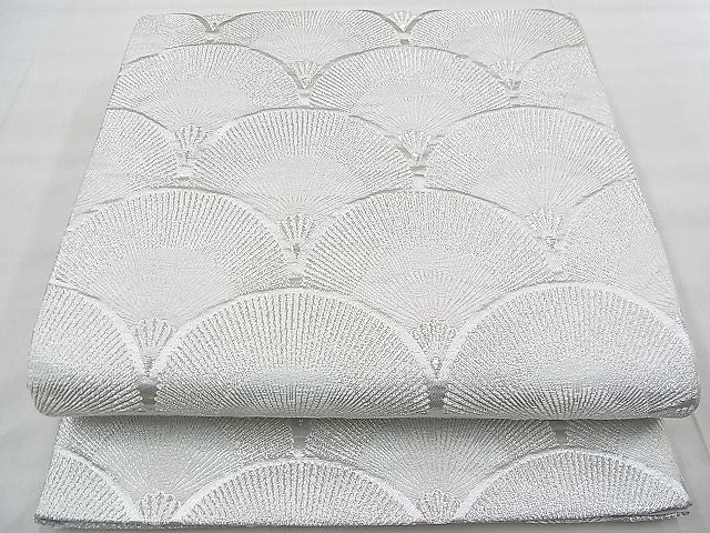 平和屋着物◎六通柄袋帯 唐織 松葉青海波 銀糸 逸品 BAAG4488th