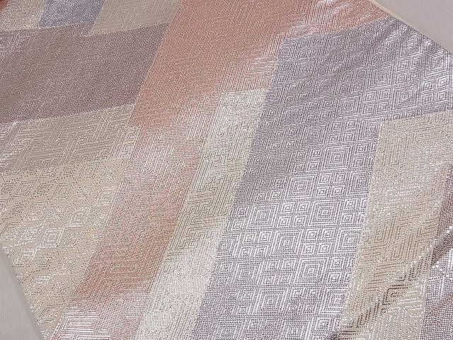 平和屋着物◎六通柄袋帯 吉祥文 銀糸 逸品 CAAF0652dy