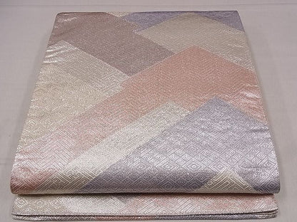 平和屋着物◎六通柄袋帯 吉祥文 銀糸 逸品 CAAF0652dy