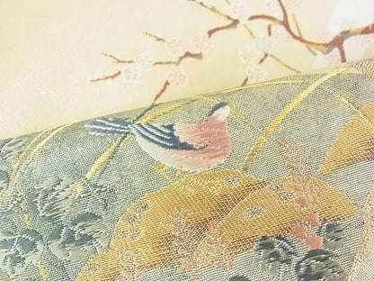平和屋着物■六通太鼓柄袋帯 唐織 風景花鳥文 金糸 引箔 逸品 DAAF8142sa