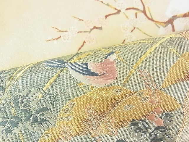 平和屋着物■六通太鼓柄袋帯 唐織 風景花鳥文 金糸 引箔 逸品 DAAF8142sa
