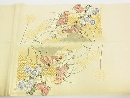 平和屋着物■六通太鼓柄袋帯 唐織 風景花鳥文 金糸 引箔 逸品 DAAF8142sa