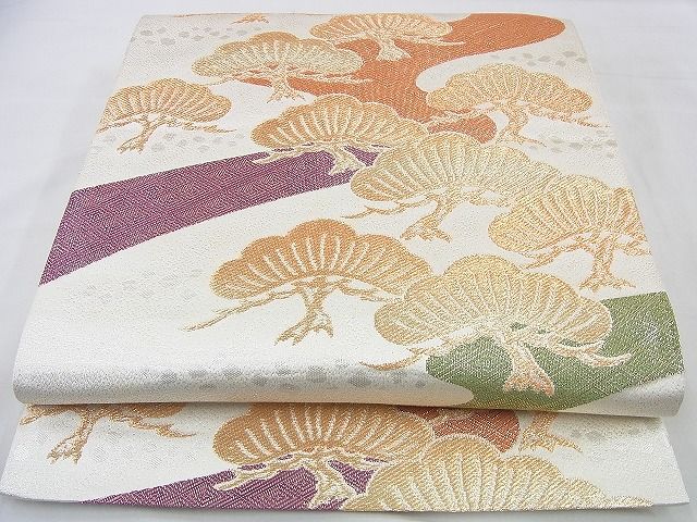 平和屋着物◎六通柄袋帯 九百錦 華雅文様 金銀糸 逸品 BAAF7542wk