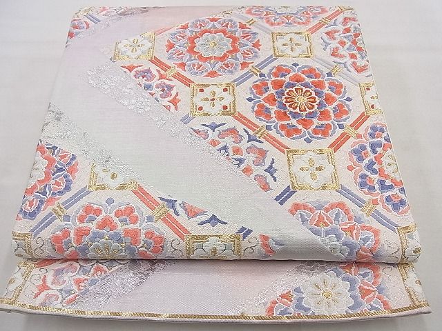 平和屋着物◎六通柄袋帯 唐織 蜀江花文 金銀糸 逸品 BAAF7579