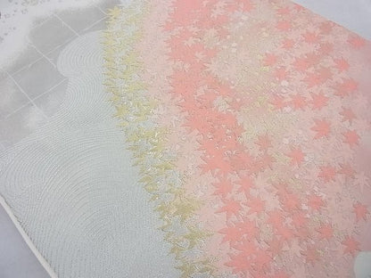 平和屋着物◎六通柄袋帯 唐織 風景文 金銀糸 逸品 BAAG1652cm