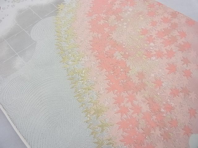 平和屋着物◎六通柄袋帯 唐織 風景文 金銀糸 逸品 BAAG1652cm
