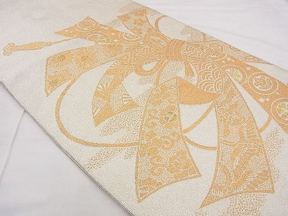 平和屋着物◎太鼓柄袋帯 綴れ 束ね熨斗吉祥文 金糸 逸品 BAAG0009if